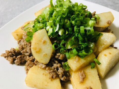 ご飯が進む！長芋のそぼろ炒め♫